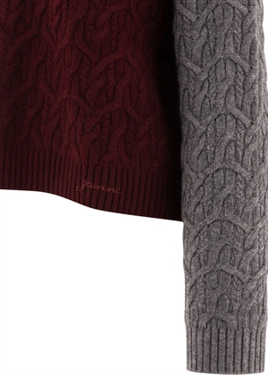 Wool cashmere cable oversized o-neck pullover Port Royale K2349 Ganni 